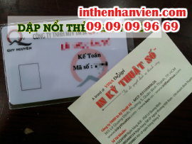 Gia công dập nổi thẻ nhân viên