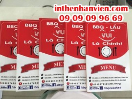 In thực đơn số lượng ít | In thực đơn dưới 10 cuốn tại HCM