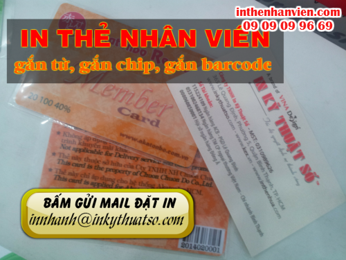 Bấm gửi email đặt gia công gắn từ, gắn chip, gắn barcode thẻ nhân viên với Công ty TNHH In Kỹ Thuật Số - Digital Printing